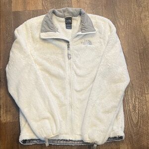 The North Face White and Gray Fleece Jacket
